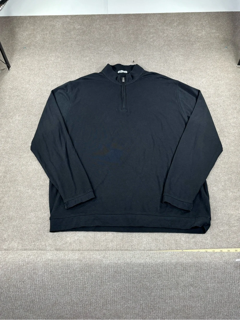 Peter Millar Crown Comfort 1/4 Zip Mens 3XL Black Luxury Pullover Golf MEOK40BT